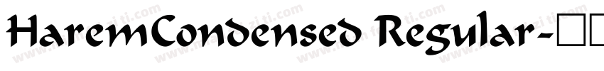 HaremCondensed Regular字体转换